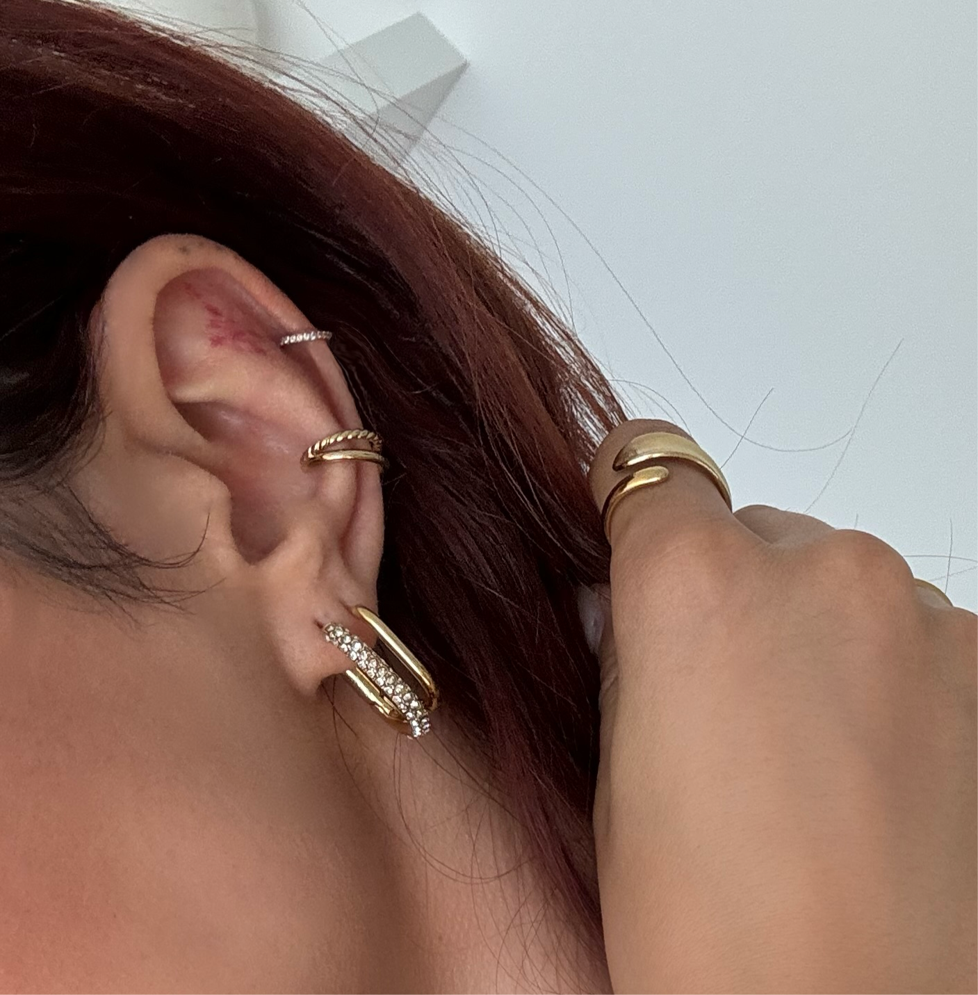 Oval Line Ohrringe