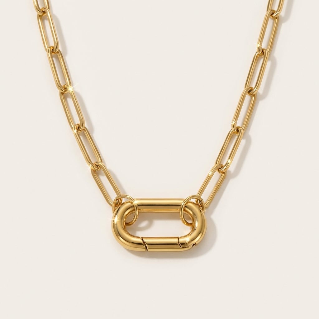 Oval Charm Halskette