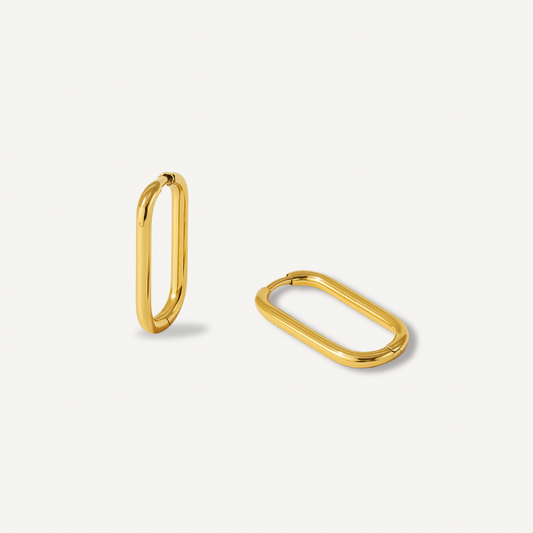 Oval Line Ohrringe